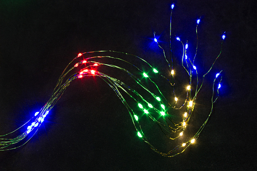 Гірлянда світлодіодна Кінський хвіст для декору Мульти 10 ліній-2м 200 LED від мережі