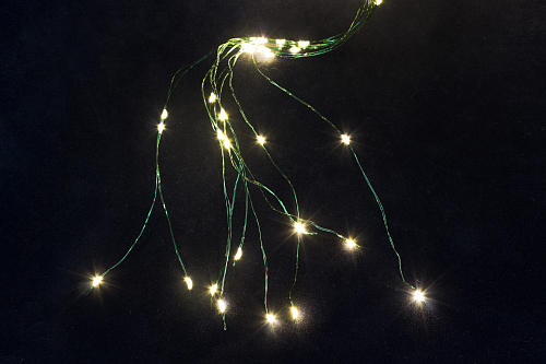 Гірлянда світлодіодна Кінський хвіст для декору Тепло-білий 10 ліній-2м 200 LED від мережі
