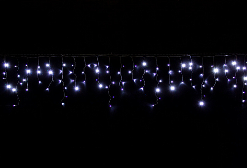 Вулична світлодіодна гірлянда Бахрома 850 LED Біла, 25 х 0,6 х 0,4 х 0,3 м, чорий дріт W.02.6B.850.F+