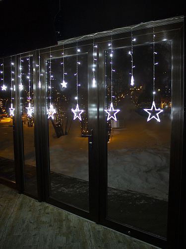 Гірлянда Бахрома на вікно Біла 3 метри Зірки 138 лампочок Laplandia світлодіодна від мережі (w.02.5Т.138+S) Гірлянда Бахрома на вікно Біла 3 метри Зірки 138 лампочок Laplandia світлодіодна від мережі (w.02.5Т.138+S)