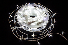 Вулична гірлянда світлодіодна нитка для вулиці Біла 50м. 500 LED від мережі білий провід w.01.6w.500.F+ Вулична гірлянда світлодіодна нитка для вулиці Біла 50м. 500 LED від мережі білий провід w.01.6w.500.F+