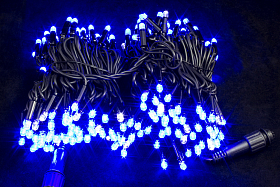 Гірлянда світлодіодна нитка для вулиці Синя 20м. 200 LED від мережі чорний провід B.01.7B.200.F+ Гірлянда світлодіодна нитка для вулиці Синя 20м. 200 LED від мережі чорний провід B.01.7B.200.F+